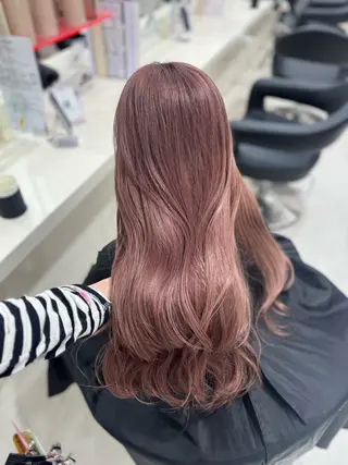 ロング カラー 🤎モテ髪＆透明感 ミルクティー🥣🤎のヘアスタイル