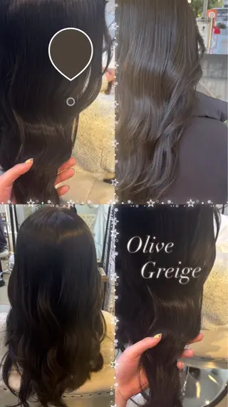 セミロング eMu透明感カラー ちゅる髪yuki✩のヘアスタイル