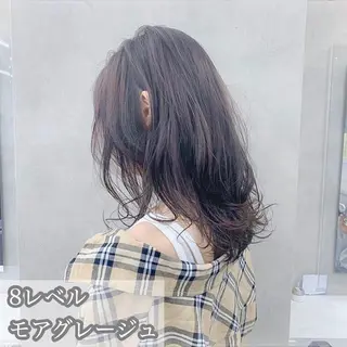 セミロング カラー 🦋縮毛/韓国レイヤ ー/透明感カラー🦋のヘアスタイル