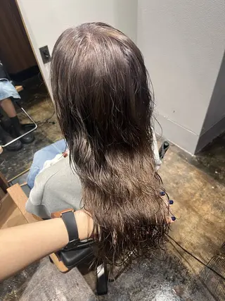 カラー パーマ 透明感カラー/パーマ 🌀アオノのヘアスタイル
