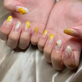 セミロング カラー パーマ ヘアアレンジ メンズ キッズ ネイル マツエク・マツパ el. by Aoのネイルデザイン
