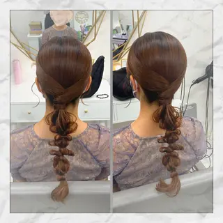 セミロング ヘアアレンジ ヘアセット/着付け 𓇼 まつもと𓇼のその他イメージ