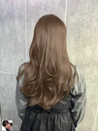 ロング カラー 顔まわりの神様✨ 透明感カラー藤嶋秀幸のヘアスタイル