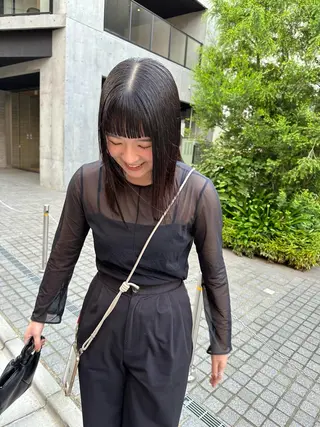 ミディアム カラー パーマ ヘアアレンジ メンズ キッズ ネイル マツエク・マツパ アイブロウ パーマ/透明感カラー /ボブ/吉田一生のヘアスタイル