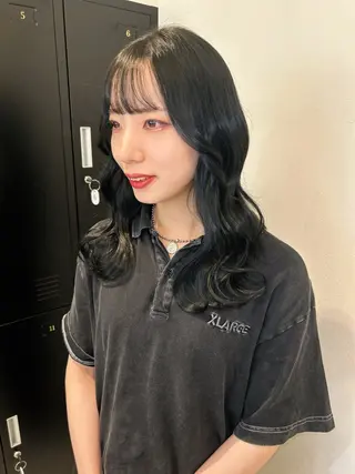 ミディアム NAHO 🩵 透明感カラー🫧のヘアスタイル