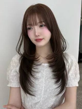 ロング カラー 熊本/レイヤーカット Nau🎀のヘアスタイル