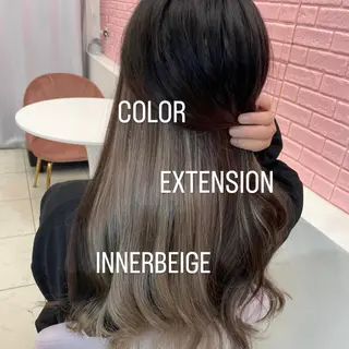 ロング カラー エクステ🩵ブリーチ 韓国ヘア🩵KAEのヘアスタイル