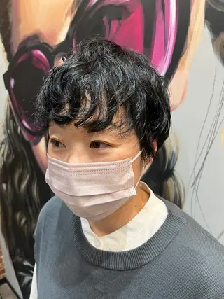 ショート カラー パーマ ヘアアレンジ メンズ キッズ ネイル マツエク・マツパ アイブロウ 久木原 ゆりのヘアスタイル