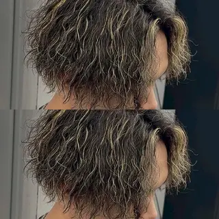 ショート カラー パーマ メンズ 山﨑 結太のヘアスタイル