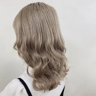 ミディアム パーマ ヘアアレンジ 💕上野美容師☁ ブリーチ💖サワのヘアスタイル