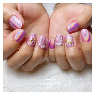 ミディアム ネイル 🐾enen style 🐾のネイルデザイン