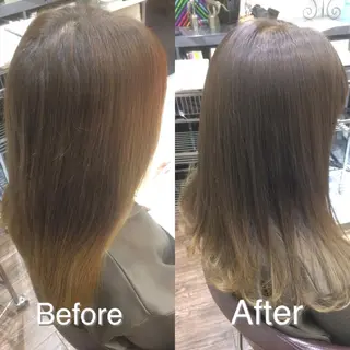 セミロング カラー CALON銀座　松田 力丸のヘアスタイル