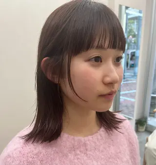 ミディアム カラー Hareru 豊田 修廣のヘアスタイル