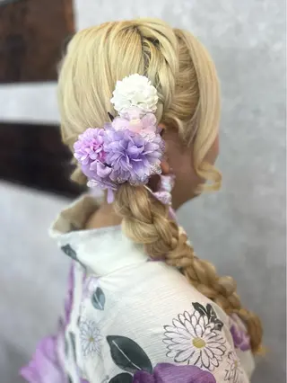 ロング ヘアアレンジ ☘️はるみ☘️縮毛矯 正/カット/大宮のヘアスタイル