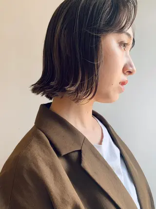 ミディアム パーマ 三矢 ちなつのヘアスタイル