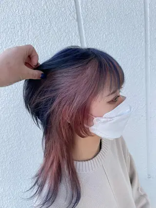 セミロング カラー パーマ ヘアアレンジ メンズ キッズ ネイル マツエク・マツパ アイブロウ N-plants 楓のヘアスタイル