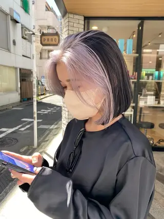 ミディアム カラー ブロンド/ミックス カラー三毛猫Kaiのヘアスタイル