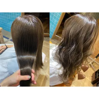カラー 🩵盛れる顔周り/ 艶カラーemi🩵のヘアスタイル