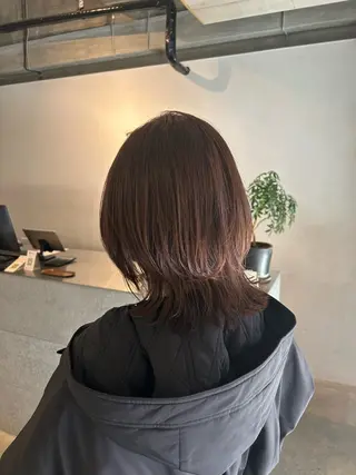 ミディアム カラー twig 山田 永嶋芽衣のヘアスタイル