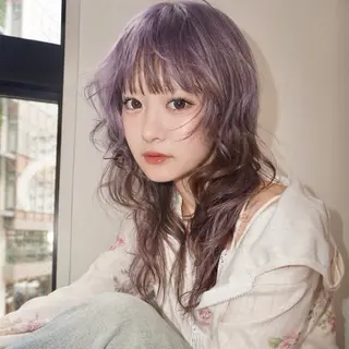 ロング カラー ヘアアレンジ MIYU/ケアブリ ーチカラー/デザインのヘアスタイル