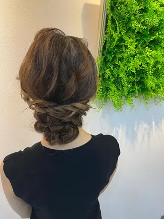 ロング ヘアアレンジ ブリーチなしベージュ /ヘアセット/ミユのヘアスタイル