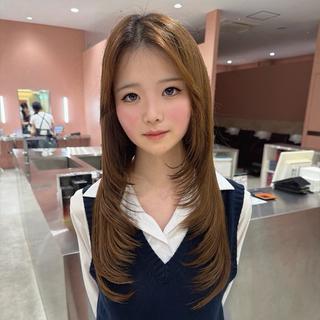 ロング 🇰🇷韓国ワンホン レイヤー🎀AYUのヘアスタイル