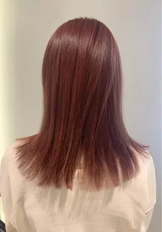 ミディアム カラー 髪質改善ストレート 中林優太のヘアスタイル