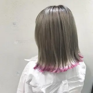 ショート カラー 髪質改善カラー韓国風 レイヤーtudaのヘアスタイル