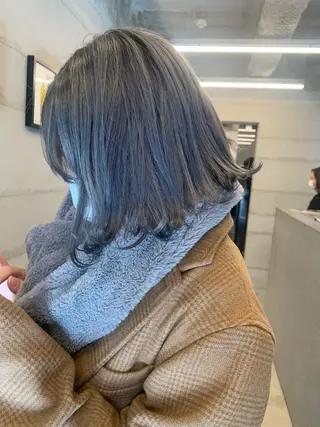 ミディアム カラー 透明感カラー✂︎ /縮毛矯正/YUKAのヘアスタイル