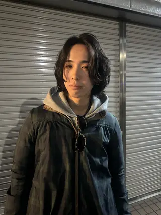 ミディアム パーマ 原田 侑鈴のヘアスタイル