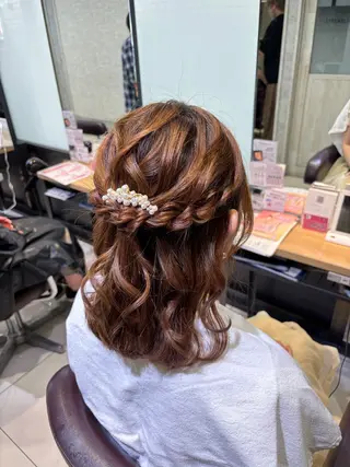 ヘアアレンジ 🫧❤️暖色艶カラ ー❤️🫧Kyaraのマツエク・マツパデザイン