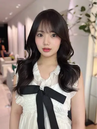 ロング 銀座/韓国レイヤー/ 艶カラー🍓原田侑依のヘアスタイル