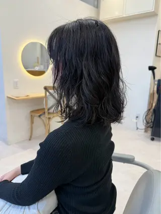 セミロング パーマ 🪄mizuki /パーマモデル募集のヘアスタイル