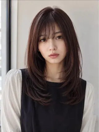 ロング カラー 韓国×艶ハイトーンが かわいい✨️リオ🍒のヘアスタイル