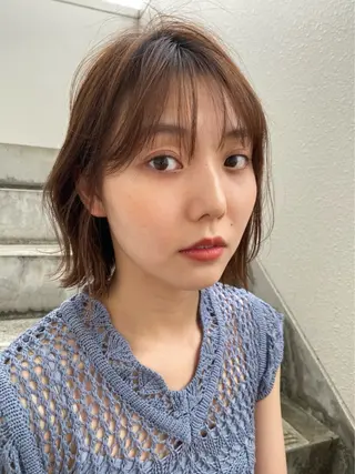ミディアム ITAKURA赤道 中山彩花のヘアスタイル