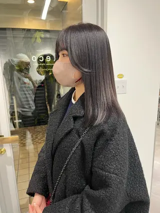 ミディアム カラー ヘアアレンジ 🫧umu.🫧韓国 /レイヤーカットのヘアスタイル