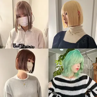 ショート カラー ヘアアレンジ 福岡似合わせレイヤー /ウルフ/ハイトーンのヘアスタイル