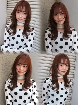 セミロング カラー 愛華 【geep】のヘアスタイル