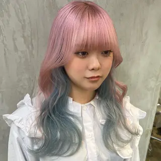 セミロング カラー ☪ ハイトーン信者 ☪️yumeka🪩のヘアスタイル