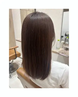 ミディアム パーマ 艶髪ストレート✨️ ほのか☺︎″のヘアスタイル