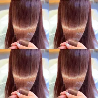 セミロング カラー ブリーチなし透明感 カラー🤍ྀིきららのヘアスタイル