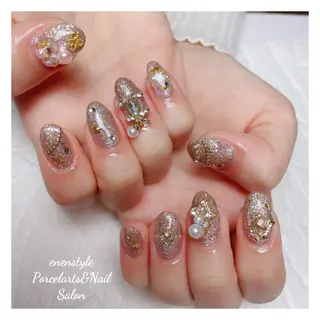 ミディアム ネイル 🐾enen style 🐾のネイルデザイン