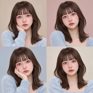 ミディアム カラー パーマ 🦋韓国風レイヤー/ 艶髪矯正🦋凛太郎のヘアスタイル