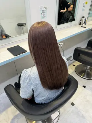 ロング カラー 🤎モテ髪&透明感 ミルクティー🥣🤎のヘアスタイル