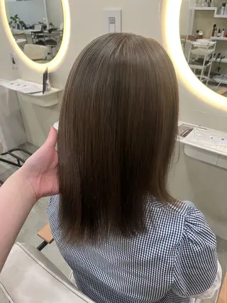 ミディアム カラー 晴天/エクステ🪽 透明感カラー/艶髪のヘアスタイル