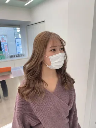 ロング カラー ヘアアレンジ 縮毛矯正/髪質改善/ ブリーチ毛/木元渓太のヘアスタイル