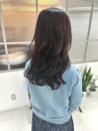 セミロング パーマ 髪質改善 縮毛矯正/ レイヤー/銀座/本木のヘアスタイル