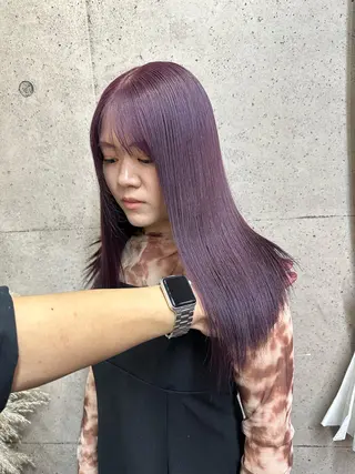 セミロング カラー ⭕️ダメージレス特化 髪質改善🥇丸山憲人のヘアスタイル