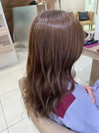セミロング カラー 韓国ヘアメイク🎀/ 縮毛矯正✨山本媛香のヘアスタイル