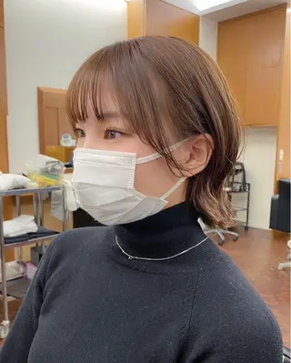 ショート カラー 似合わせレイヤー/ ケアパーマ/高倉のヘアスタイル
